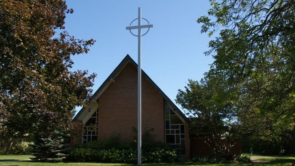 A picture of St. Mark's sanctuary from the outside.