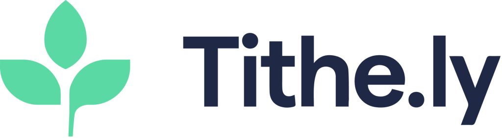 Tithe.ly logo showing leaf with three leaflets