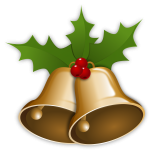 Brass bells and holly